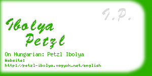 ibolya petzl business card